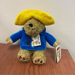 Yottoy Paddington Bear Plush 7.25” Blue Coat Yellow Hat Stuffed Animal- My First
